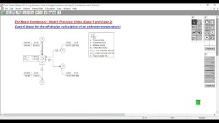 Tutorial Cycle Tempo - Condensor Case 6 Input for the off-design calculation of unknown temperature