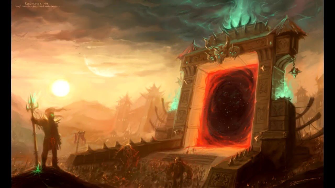 Ролевые миры. Тёмные врата варкрафт. Wow врата в Запределье. Запределье арт варкрафт. World of Warcraft врата.