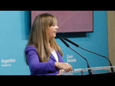 Conferencia de prensa de la portavoz de la Presidencia, Gabriela Cerruti.