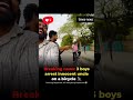 Uncle casually riding his bicycle suddenly became the center of chaos when three boys decided to “ar