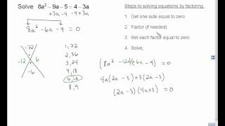 Section 9 4 B Solving Equations by Factoring