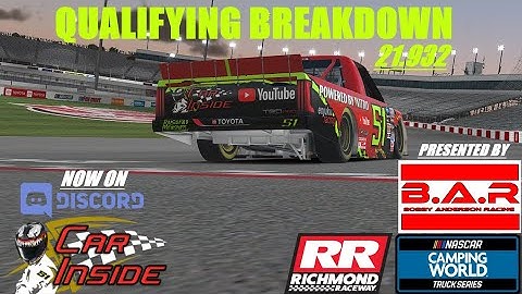 Qualifying Breakdown // iRacing C-Fixed Trucks at Richmond Raceway