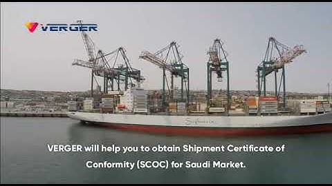 SASO Certification | Shipment Certificate of Conformity (SCoC) | VERGER