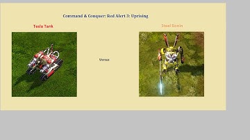 C&C Red Alert 3 - tesla tank vs steel ronin