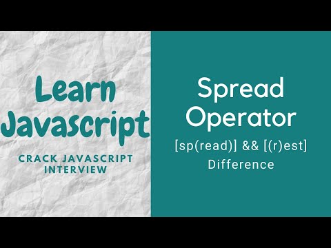 Spread Operator in Javascript | Interview Question | Difference between Rest and Spread Operator