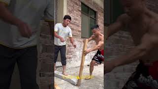 Rural Kung Fu Boy Breaks Wood With One Kick