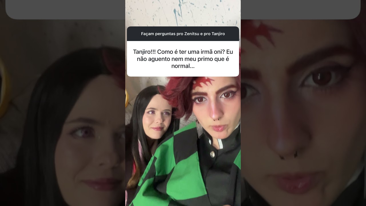 TANJIRO E ZENITSU RESPONDEM!! #cosplay #kimetsunoyaiba #demonslayer @Nandalorenzine