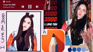 Finger drawing Stephanie Poetri on Autodesk Sketchbook (color blending)