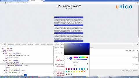 Học jQuery từ cơ bản đến nâng cao Bai 7  Xu ly phan html va css