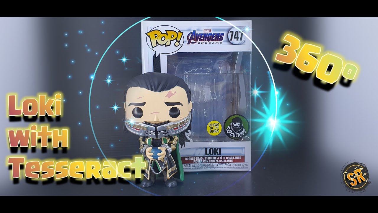 Funko Pop! Marvel Avengers Endgame Loki (With Tessaract) GITD Funko Shop  Exclusive Bobble-Head #747