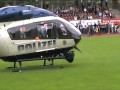 Landung des Eurocopter der Polizei Hessen,im Stadion Wetzlar am 14.08.2011
