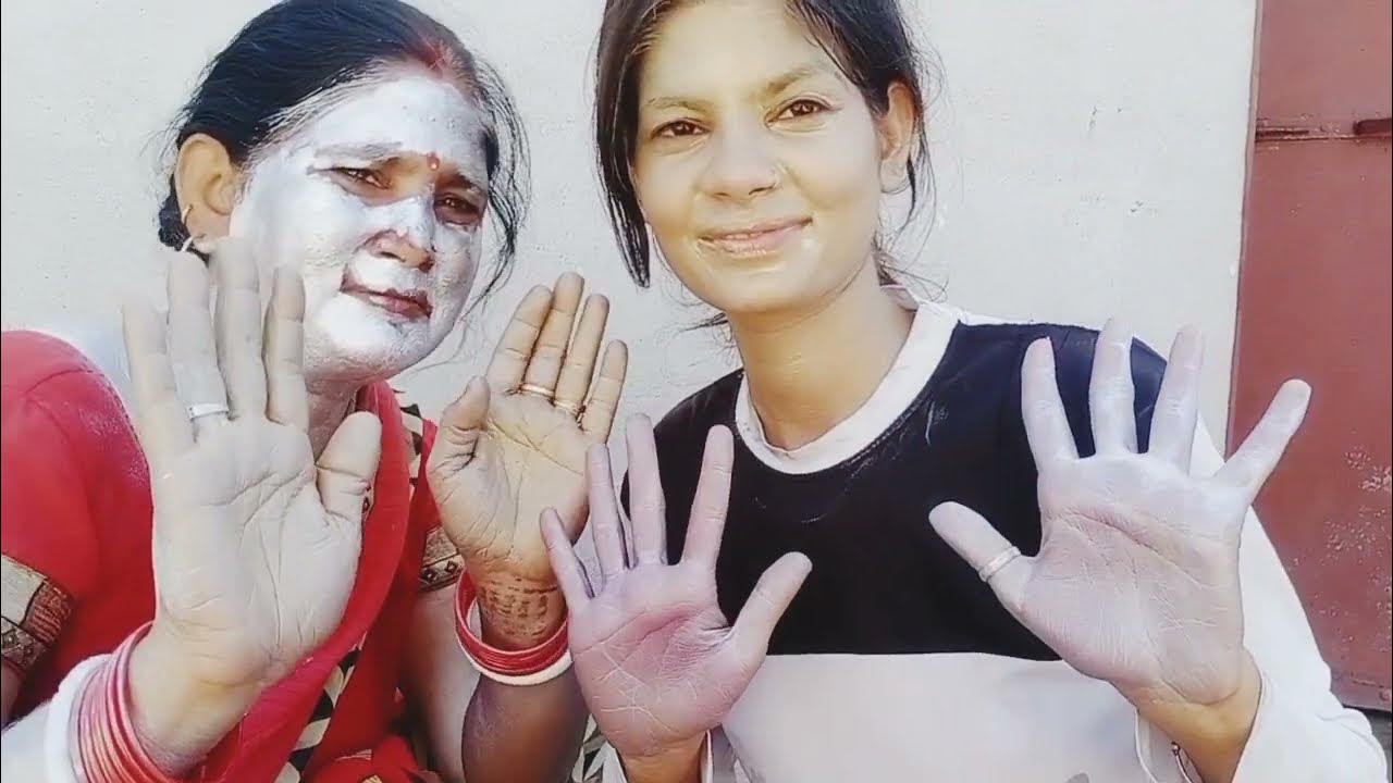 holi with silver color