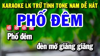 Liên Khúc Karaoke Nhạc Sống Trữ Tình Tone Nam | Phố Đêm - Trộm Nhìn Nhau