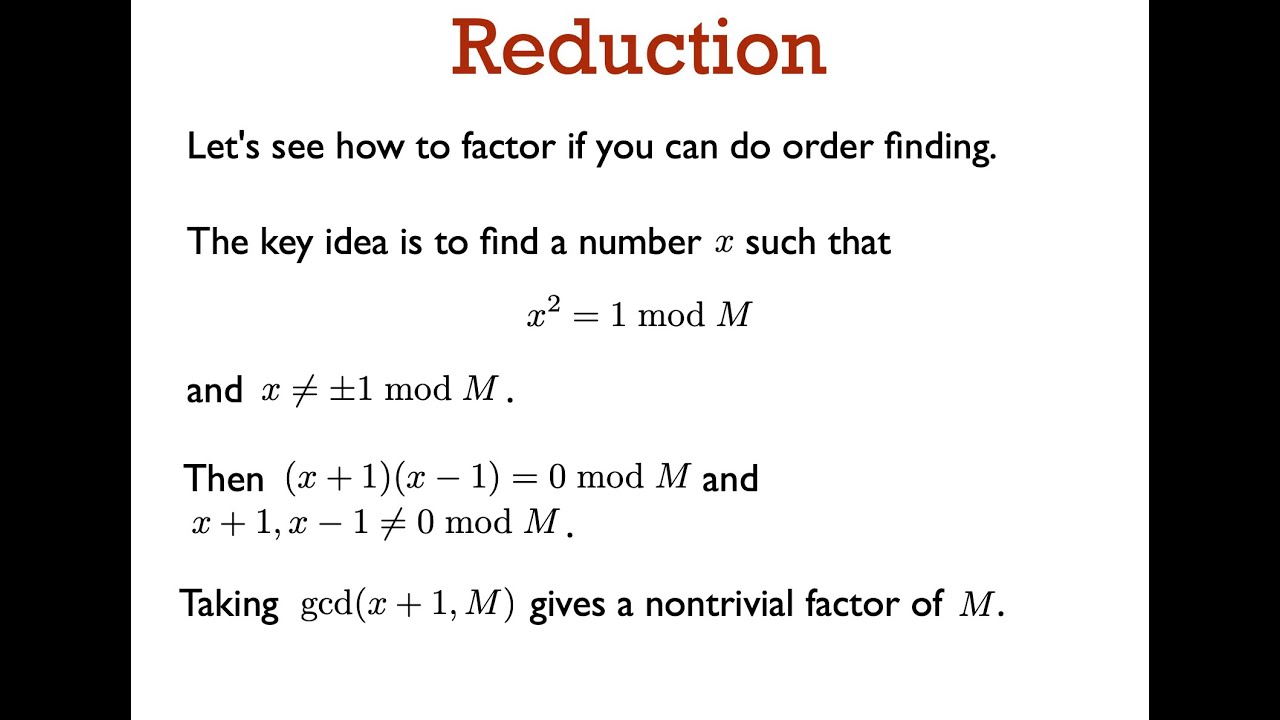 Qalgo 3.4: Shor's algorithm: from period finding to integer factorization