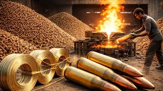 "Incredible Recycling Factory Turns Millions of Waste Bullets  into Pure Brass Wire"