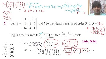 IIT -JEE  Advance (2016,2017,2018) MATRIX & DETERMINANT Question . IIT JEE PYQ 2013 to 2024 SERIES |