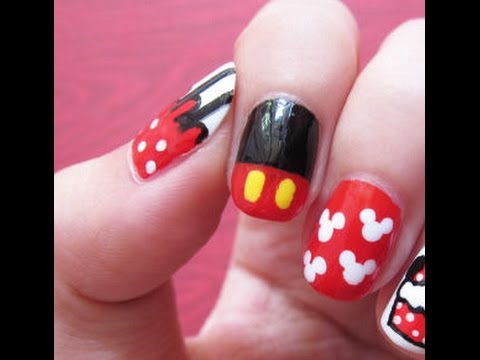 ネイル ディズニーネイル ミッキー ミニーのセルフネイル Disney Nail Youtube