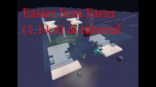 Easier to build Iron Farm (1.14.4), v2, efficiency research and tutorial