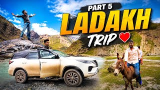 Part-5 Leh से Kashmir का खतरनाक रास्ता! 🏔️ दोस्तों ने रास्ते में की खच्चर की सवारी 🐴