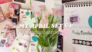 🎀 APRIL SET UP WITH ME - minimal desk makeover, reorganise stationery, kpop diary deco 🍀