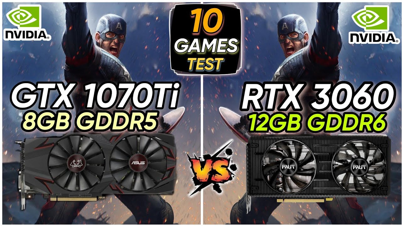 Gtx 1070 Ti Vs Rtx 3060 10 Games Tested How Much Difference Youtube