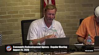 Community Redevelopment Agency - Regular Meeting August 25, 2026
