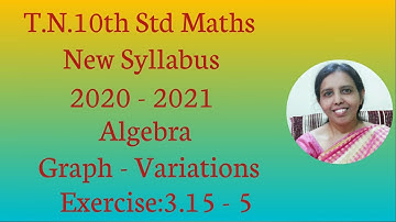 T.N.10th maths Exercise 3.15-5 | Algebra-Graph  | chapter-3 |