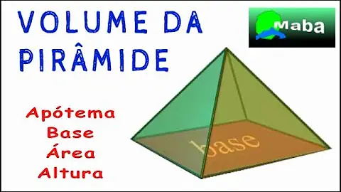 Qual o volume da pirâmide da figura?