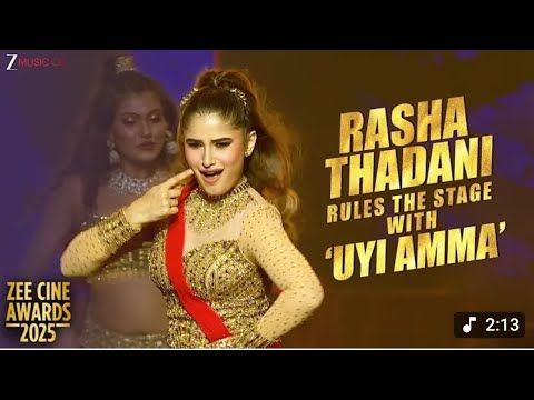 Rasha Thadani Rules the Stage with 'Uyi Amma' at Zee Cine Awards! | AmitTrivedi, Madhubanti