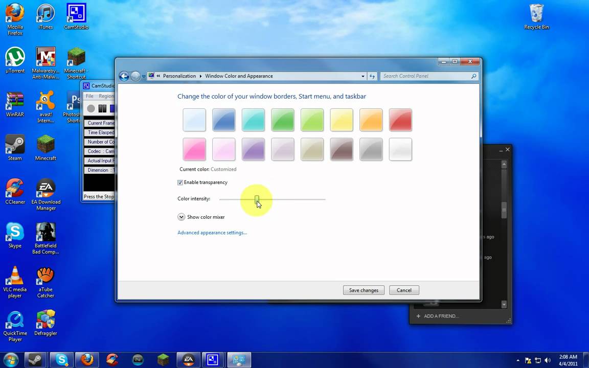 How to change your Windows 7™ Superbar™ color! - YouTube