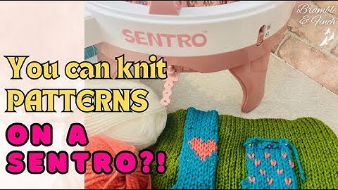 Knit PICTURES on Sentro or Addi circular knitting machine - 2 methods for adding patterns!