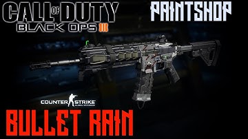 CoD Black Ops 3: BULLET RAIN CS:GO Camo! (Paintshop Tutorial) - PS4