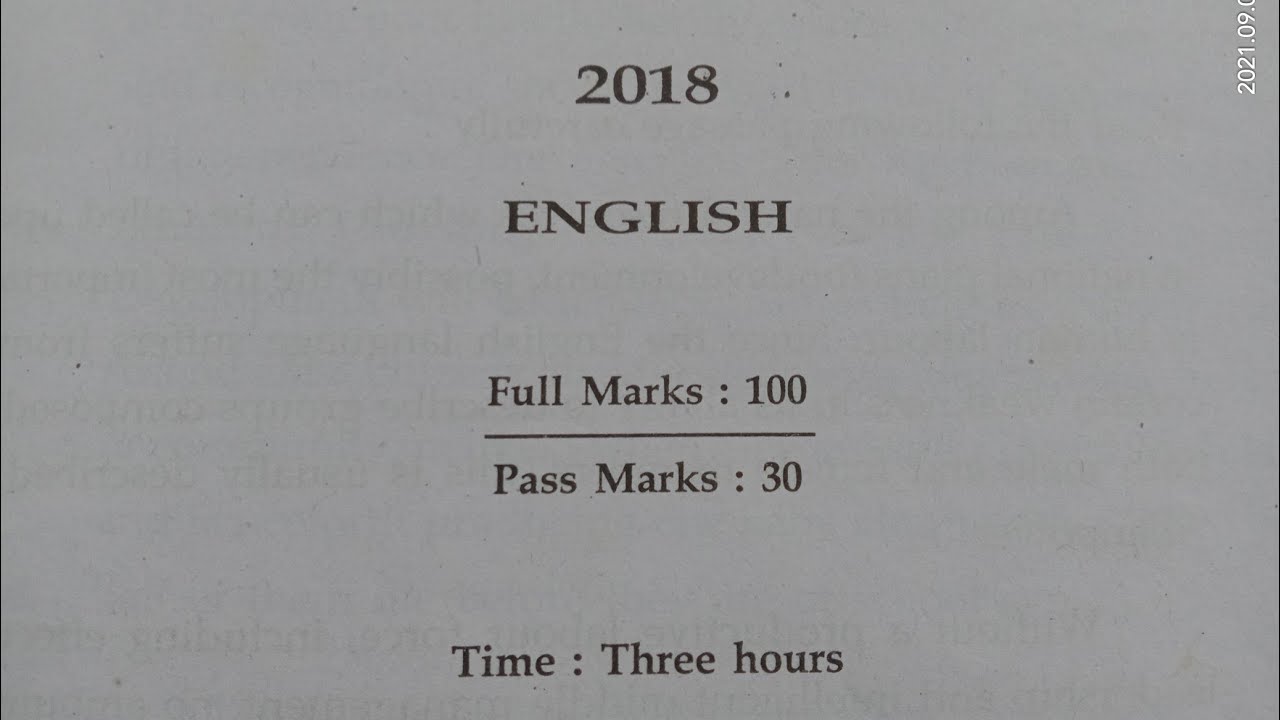 HS 2nd year || 2018 year English question paper ||AHSEC || QP Guide