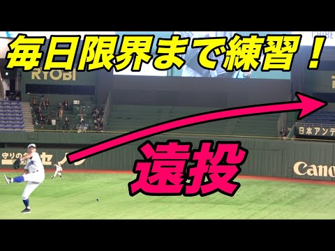 今でも軽々100M!!イチローの遠投がエグい！！天性の強肩！！今でも毎日限界まで練習を重ねる！