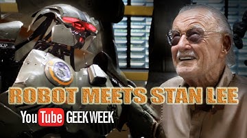 Giant Robot Mech meets Stan Lee - YouTube Geek Week - Stan Winston School