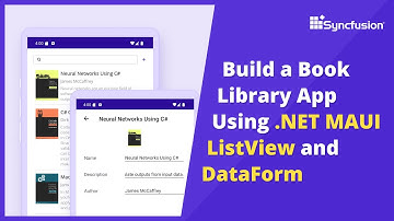 Build a Book Library App Using .NET MAUI ListView and DataForm