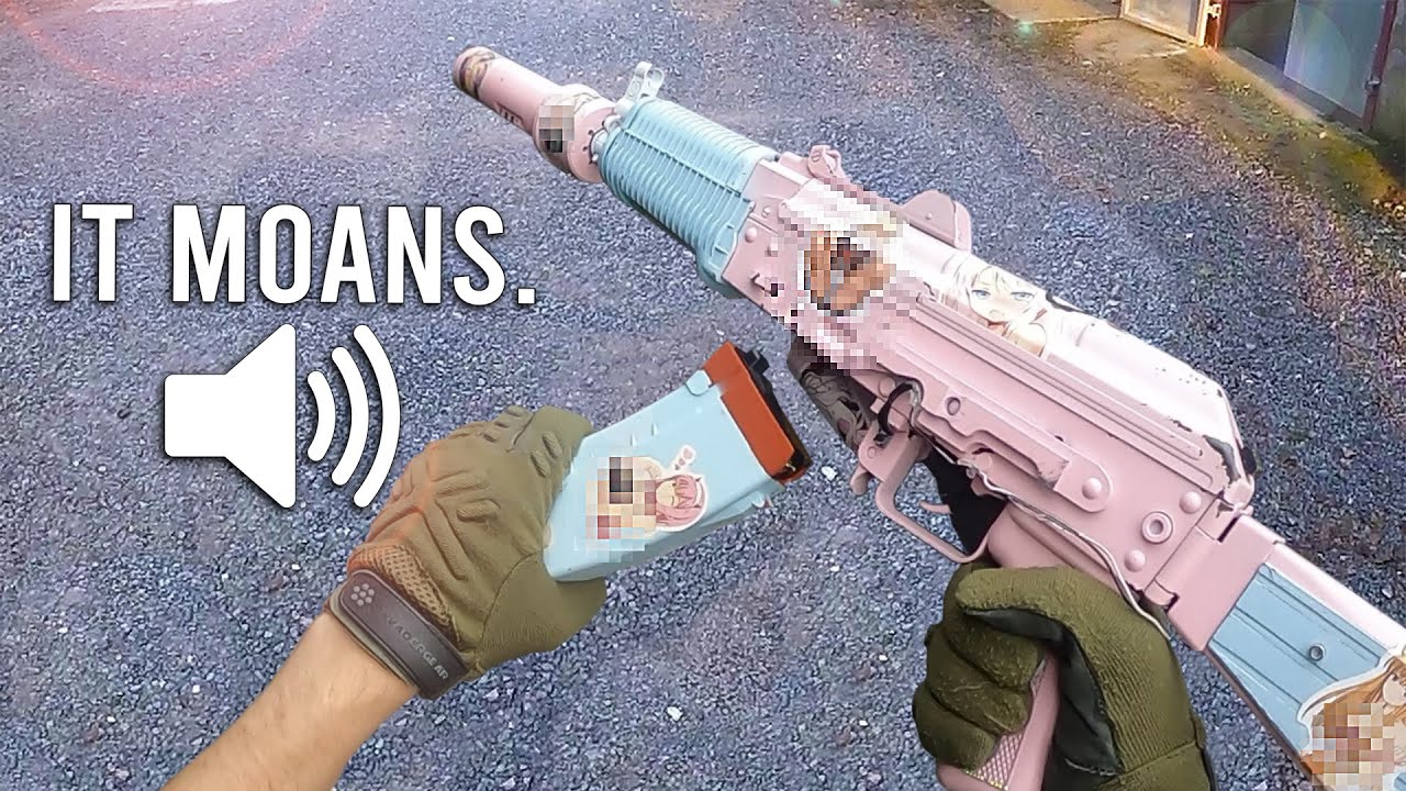 Abunai Supply - **AIRSOFT REPLICA ONLY** @carls_draperies spicing up their  @official_kingarms #p90 with their #llenn themed custom wrap! Design yours  today at abunaisupply.com . . . #Weebsoft #サバゲ #サバゲー #weebcapa #WeebQB  #OtakuGun #