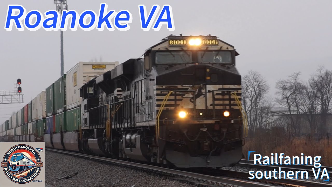 Norfolk Southern & Amtrak trains in Roanoke VA | Railfaning Southern VA | #train #nsrail #amtrak