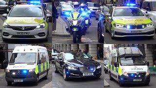 TRAFFIC CHAOS! - x15 Police Vehicles struggle to respond to calls on Piccadilly as roads GRIDLOCKED!