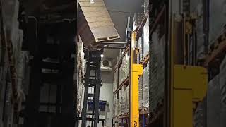Storehouse Big Package Getting Saved After Almost Falling off Truck Forks