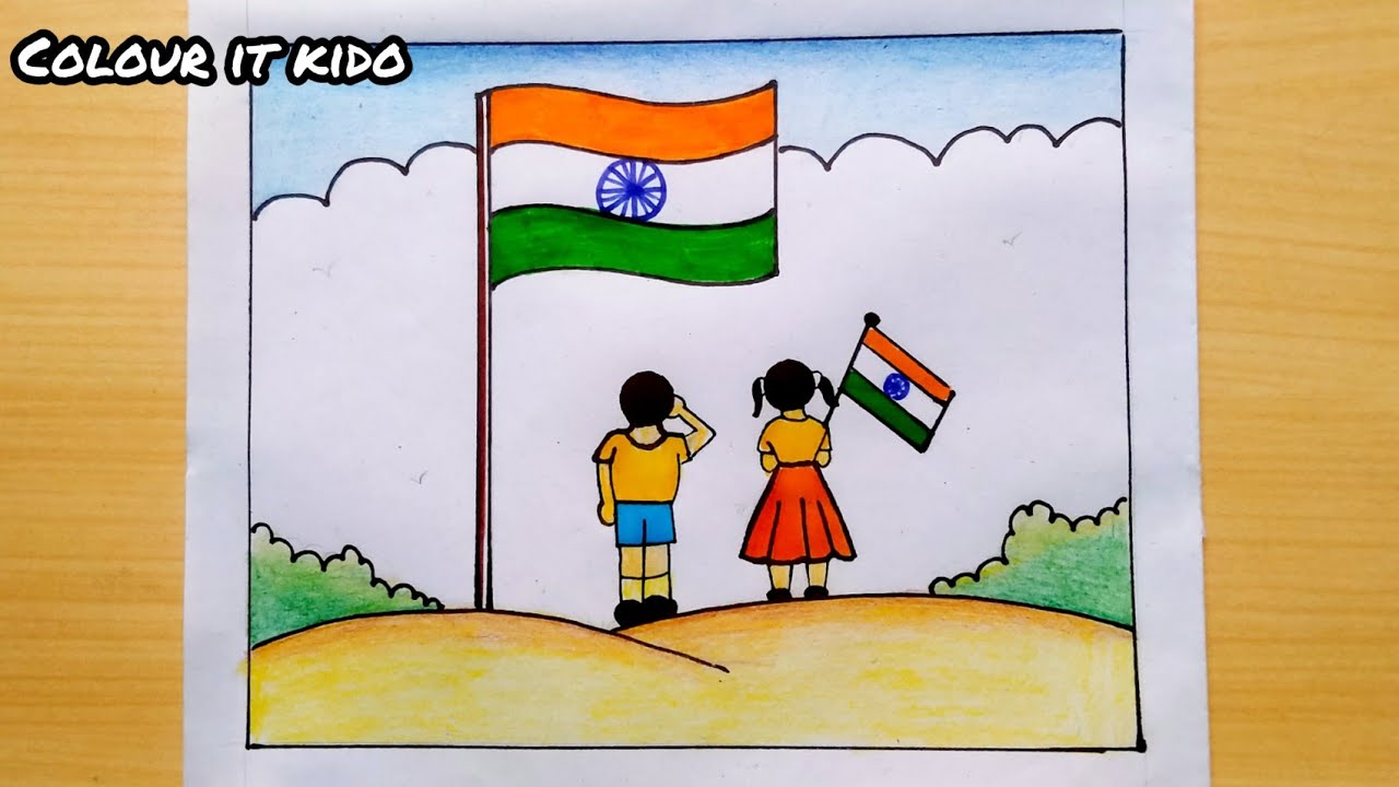 Coloring Pages | Coloring Page of Indian Flag