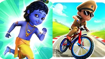 Little Krishna VS Little Singham Cycle Race Game 2025 Gameplay Android,ios