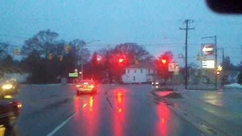 Motorola Droid X as dash cam on a foggy morning