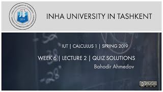 Lecture 6.2 | Quiz Solutions | Optimization & Local Max/Min