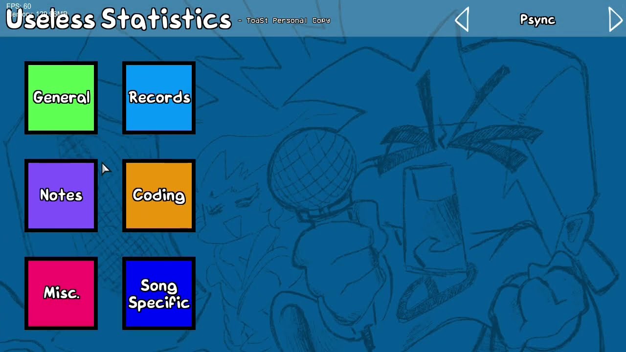 ToaSt's Stats Menu - Psych Engine (Lua)