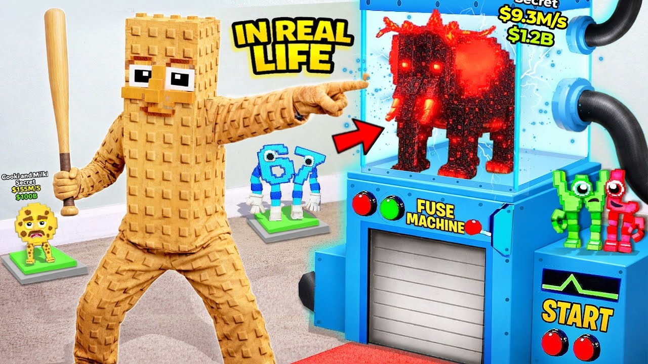 Steal a Brainrot (CURSED FUSE MACHINE) In Real Life !!!