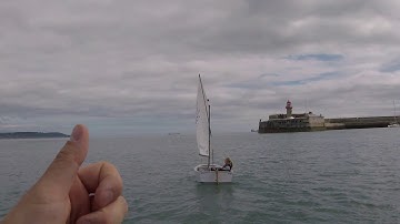 Emily explaining the leech and mast rake 1/7/2018