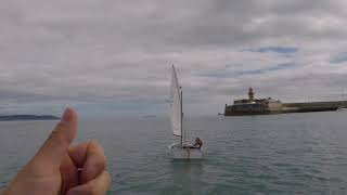 Emily explaining the leech and mast rake 1/7/2018