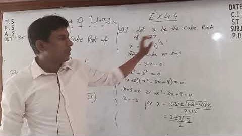 Class11 cube root of unity Ex#4.4 Lev#1 Q.1-2