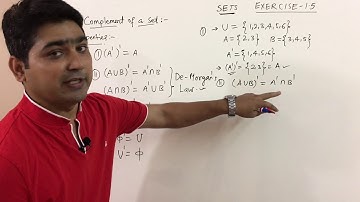 #11 | Complement of a set, De-Morgan